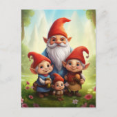 Gnome Familie Briefkaart (Voorkant)