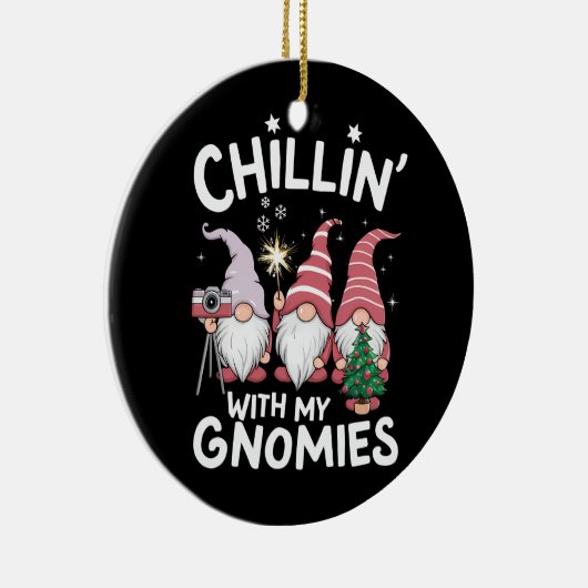 Gnome Familie Kerst Chillin Met Mijn Gnomies Keramisch Ornament (Rechts)