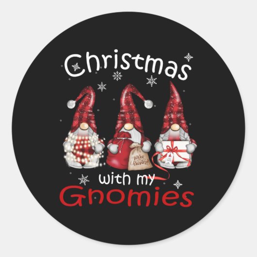 Gnome familie Kerst voor vrouwen Mannen - Buffalo  Ronde Sticker (Voorkant)