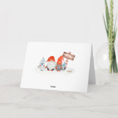 Gnome familie van vier kerstkaarten bedankkaart (Achterkant)