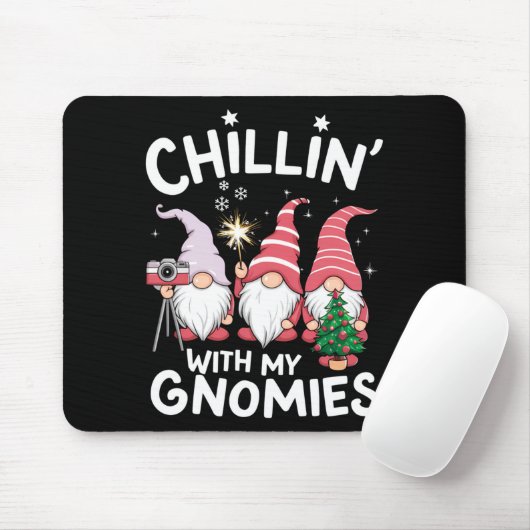 Gnome Family Christmas Chillin With My Gnomies _1  Muismat (Met muis)