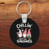 Gnome Family Christmas Chillin With My Gnomies Sleutelhanger (Voorkant)
