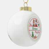 Gnome Family Kerstmis Keramische Bal Ornament (Links)