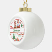 Gnome Family Kerstmis Keramische Bal Ornament (Rechts)