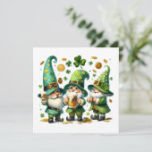 Gnome-feest Feestdagenkaart (Staand voorkant)