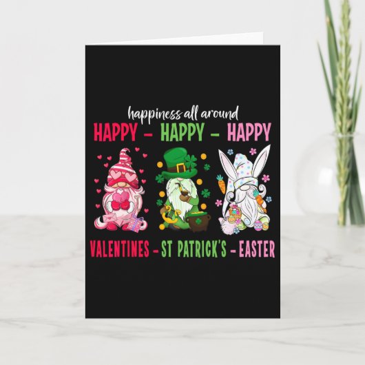 Gnome Fijne Valentijn St Patrick Pasen Geluk Kaart (Voorkant)