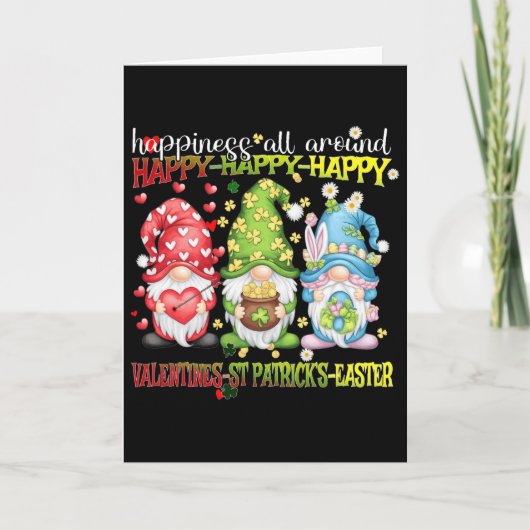 Gnome Fijne Valentijn St Patrick Pasen Geluk Kaart (Voorkant)