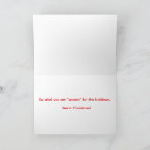 Gnome for the Holidays Christmas Card Bedankkaart (Binnen)