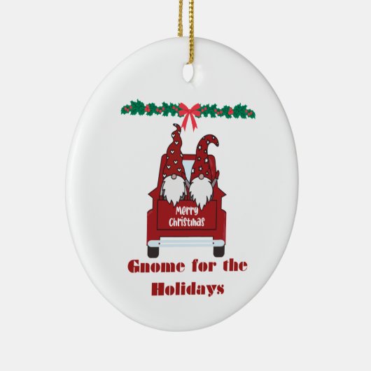 Gnome for the Holidays on a Keramisch Ornament (Rechts)