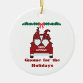 Gnome for the Holidays on a Keramisch Ornament (Voorkant)