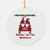 Gnome for the Holidays on a Keramisch Ornament (Achterkant)