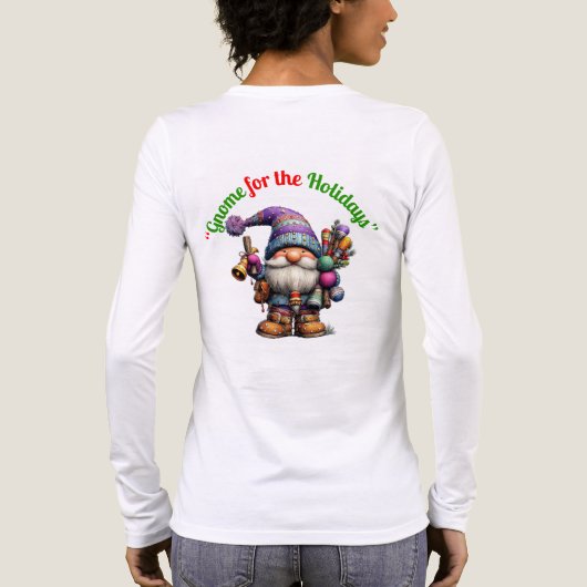 Gnome For The Holidays Tri-Blend Shirt (Achterkant)