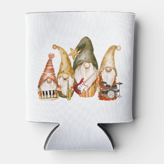 Gnome Four Piece Band op een Blikjeskoeler (Voorkant)