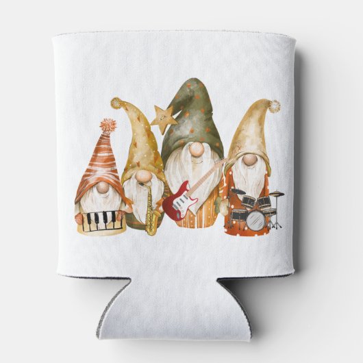 Gnome Four Piece Band op een Blikjeskoeler (Achterkant)