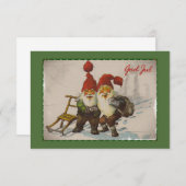 Gnome Friends bij Kerstmis Kaart (Voorkant / Achterkant)