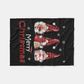 Gnome Funny Family Christmas Shirts Women 2024  Fleece Deken (Voorkant (Horizontaal))