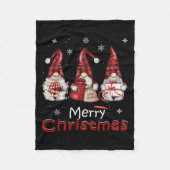 Gnome Funny Family Christmas Shirts Women 2024 Fleece Deken (Voorkant)