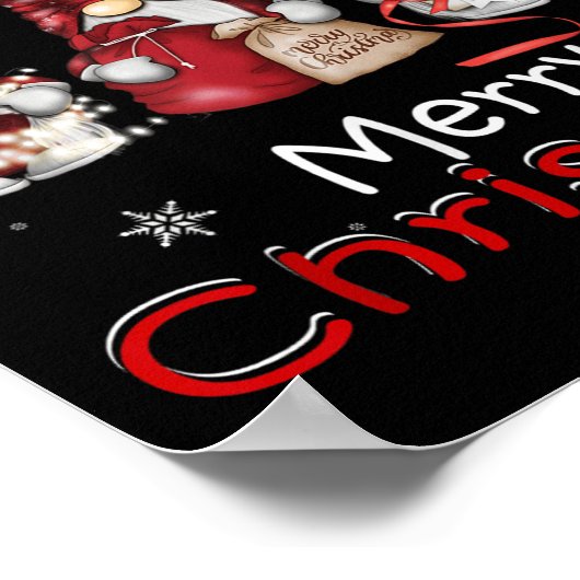 Gnome Funny Family Christmas Shirts Women 2024  Poster (Hoek)