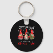 Gnome Funny Family Christmas Shirts Women 2024  Sleutelhanger (Voorkant)
