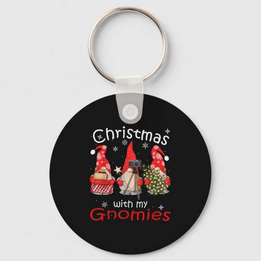 Gnome Funny Family Christmas Shirts Women 2024  Sleutelhanger (Voorkant)