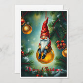 Gnome Funny Trendy Whimsical Fantasy Geen foto Feestdagenkaart (Voorkant / Achterkant)
