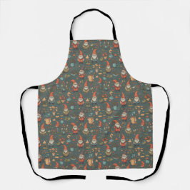 Gnome Garden All-Over Print Schort
