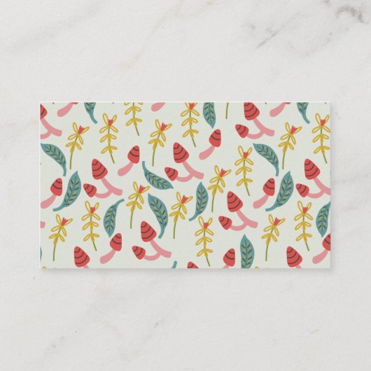 Gnome Garden Mushroom Green Diaper Raffle Ticket Informatiekaartje (Achterkant)