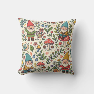 Gnome Garden Paddenstoel Kussensloop – Cottagecore Kussen