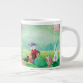 Gnome gardener, Blackbird, Hedgel & white Rabbit Grote Koffiekop (Rechts)