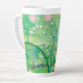 Gnome gardener, Blackbird, Hedgel & white Rabbit Latte Mok (Linkerhoek)