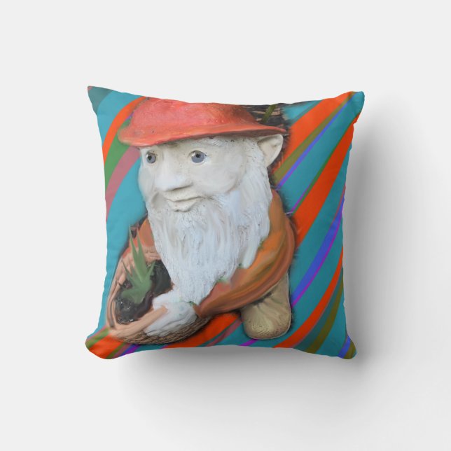 Gnome Gardener in de Meditatie Kussen (Voorkant)