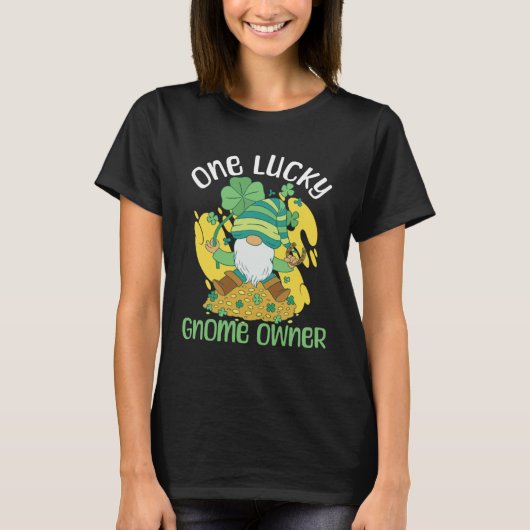 Gnome Gardening St Patricks Day Lucky Garden Dwarf T-shirt (Voorkant)