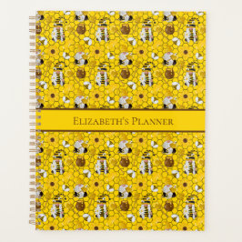 Gnome Gele Zonnebloemen Honing Gepersonaliseerd Planner