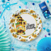 Gnome Gelukkige Verjaardag Zonnebloem Papieren Bordje (Feest)