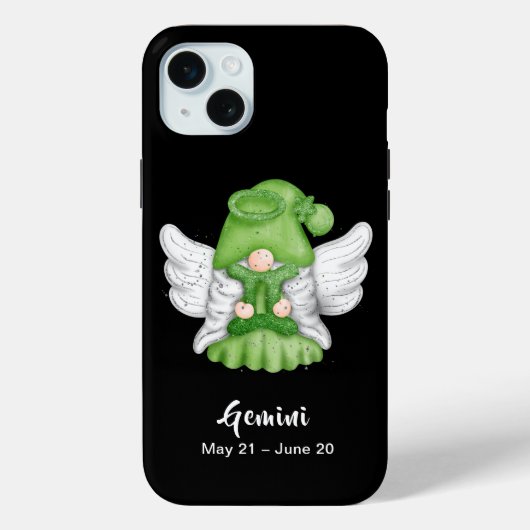 Gnome Gemini Astrology Sign Angel Case-Mate iPhone Case (Achterkant)