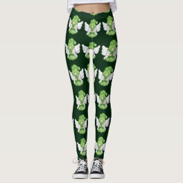 Gnome Gemini Astrology Sign Angel Leggings