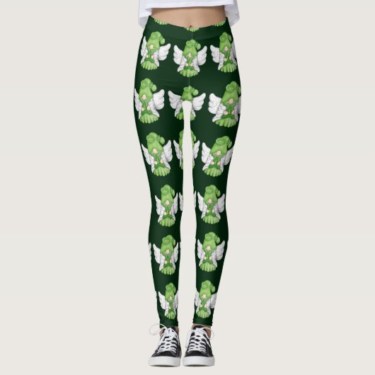 Gnome Gemini Astrology Sign Angel Leggings (Voorkant)