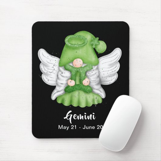 Gnome Gemini Astrology Sign Angel Muismat (Met muis)
