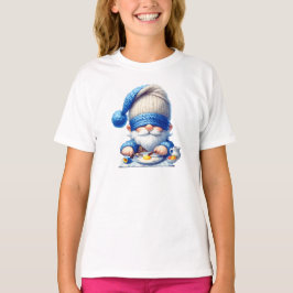 Gnome geniet van een gezellig ontbijtmoment t-shirt