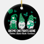 Gnome gevechten Kinderen Geestelijke Gezondheid Keramisch Ornament (Achterkant)