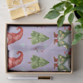 Gnome Gift Wrapping Tissue Paper Paarse Waterverf Tissuepapier (Geschenk)