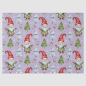 Gnome Gift Wrapping Tissue Paper Paarse Waterverf Tissuepapier (Voorkant)