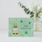 Gnome Gold Green Shamrock St Patricks Day Feestdagenkaart (Staand voorkant)