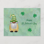 Gnome Gold Green Shamrock St Patricks Day Feestdagenkaart (Voorkant)