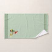 Gnome & Gold, Three Stripes on Light Laurel Green Bad Handdoek (Handdoek)