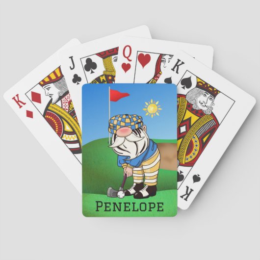 Gnome Golf Monogram Klassieke het Spelen Kaarten (Achterkant)
