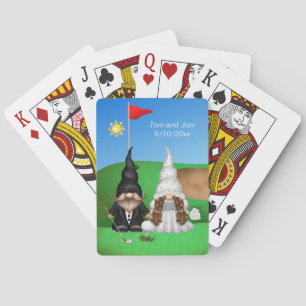 Gnome Golf Wedding Honeymoon Klassieke speelkaarte Pokerkaarten