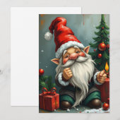 Gnome Grappig Trendy Whimsisch Fantasie Geen Foto Feestdagenkaart (Voorkant / Achterkant)