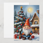 Gnome Grappig Trendy Whimsisch Fantasie Geen Foto Feestdagenkaart (Voorkant / Achterkant)