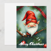 Gnome Grappig Trendy Whimsisch Fantasie Geen foto Feestdagenkaart (Voorkant / Achterkant)